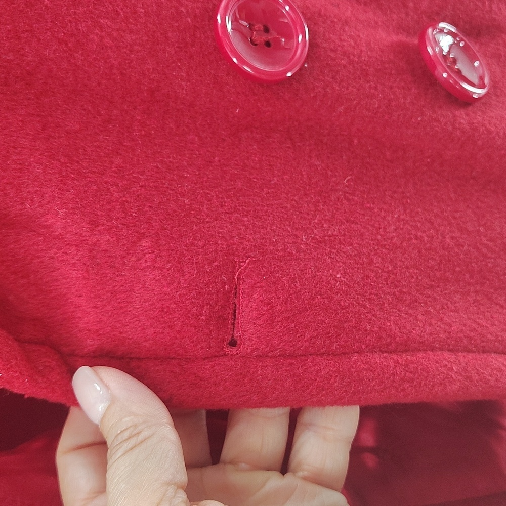 Iris Basic Cropped Jacket Size Medium Red Long Sl… - image 6